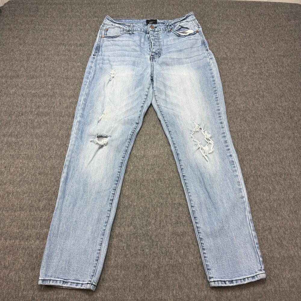 Celebrity Pink Jeans Womens‎ Size 9/29 (30X28) Distressed High Rise Straight Leg